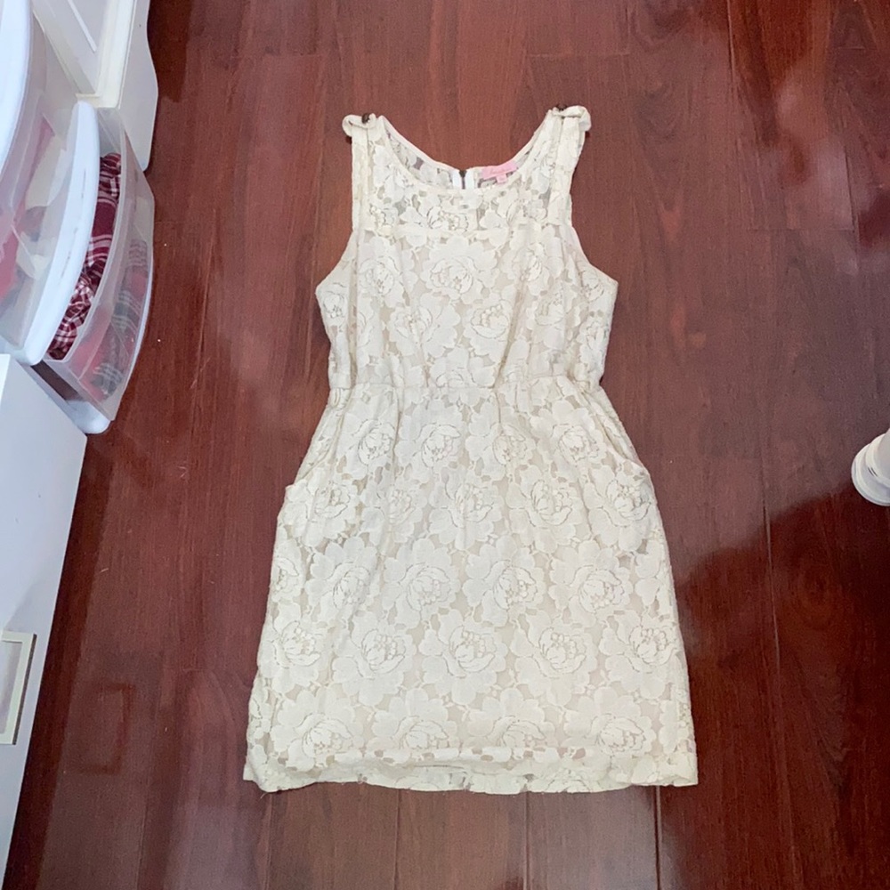White Lace Floral Dress